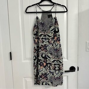 NWOT Greylin Silk Floral Prints Mini Dress